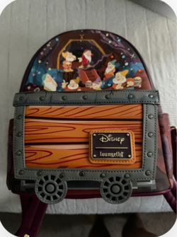 Loungefly Disney Princess Snow White Seven Dwarf Mine Cart Mini Backpack