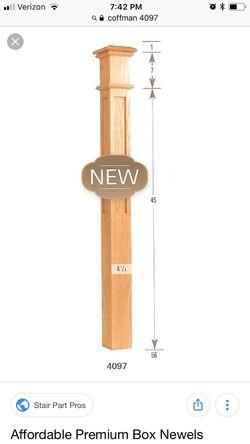 Coffman Beech Newel Post C-4097