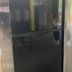 New Top And Bottom Black Fridge $599 1 Year Warranty Financing Available Only $54 Down