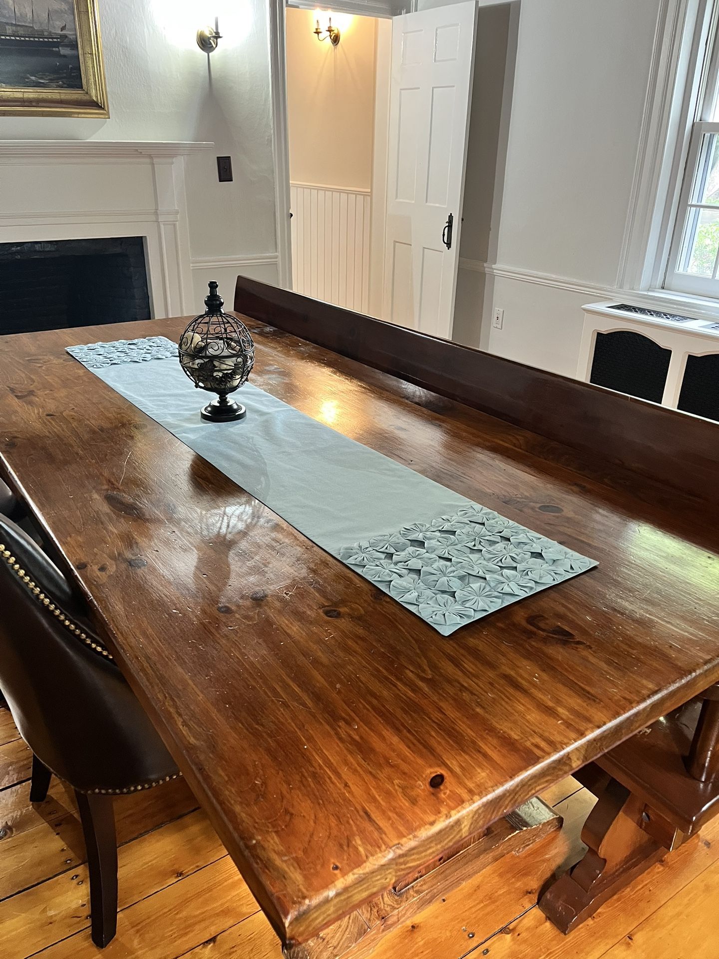 Custom Solid Wood Dining Table + Bench (8-10)