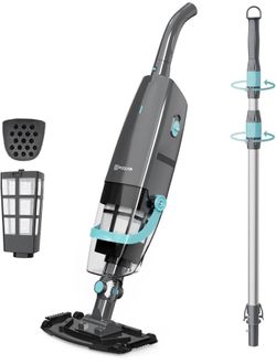 Cordless Pool Vacuum w/ Telescopic Pole 23.5 GPM Powerful Suction Above/Inground
