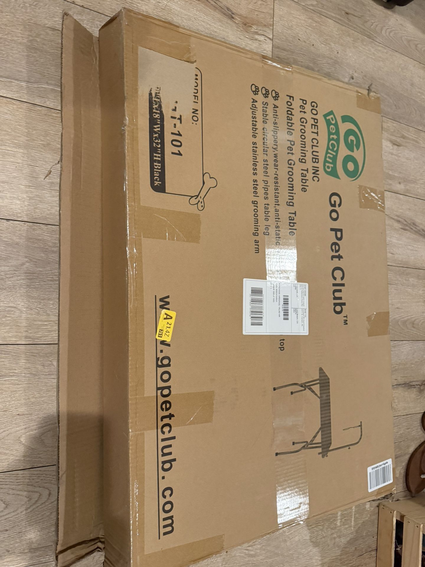 Go Pet Club - 30 Inch Dog Grooming Table - Pet Grooming Table - Foldable, Adjustable Arm, Portable, Non-Slip Grooming Table for Dogs at Home - Black