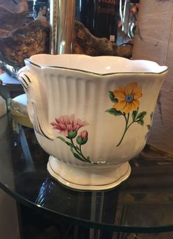 Tiffany Decorative Floral Ceramic Plant Pot - un-used