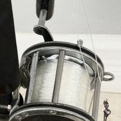 Hvy Action PENN 4/0 113 REEL on 5.6” PENN STANDUP SLAMMER ROD + 380yds Braid