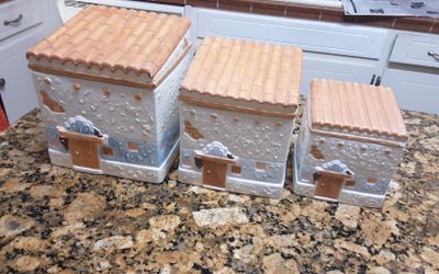 Ceramic canisters. Very nice. Western