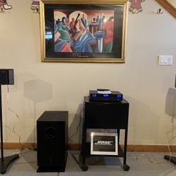 Bose 141 With Sub. Stands And New Bluetooth Receiver 