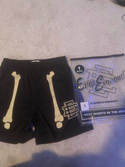 Eric Emanuel Black Bone Print Shorts Size S