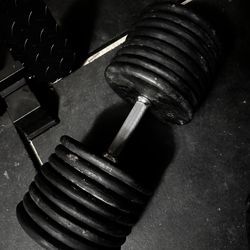140 LB dumbbells PAIR