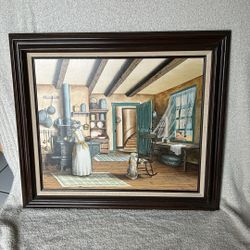 H Hargrove painting. Grandma’s Kitchen Limited edition 