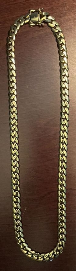 Cuban Link 24’ Inch,  14KT. Gold Platted And 14Kt. Engraved