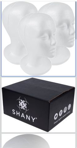SHANY Styrofoam Model Heads ,Hat Wig Foam Mannequin Female Wig Head Stand ,Mannequin Head for wigs ,