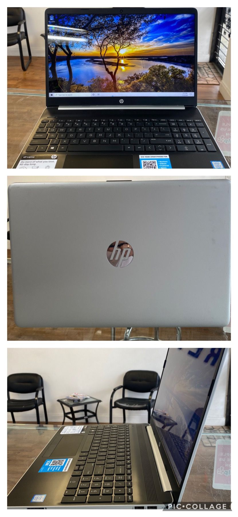 HP 15-dw0xxx, 15” laptop. i3, 8gb RAM, 1TB HDD