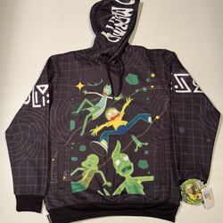 Rick and Morty Pullover Hoodie Members Only Adult Swim Graphic 