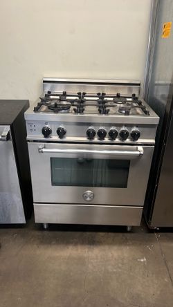 BERTAZZONI 30”WIDE GAS RANGE STOVE STAINLESS STEEL