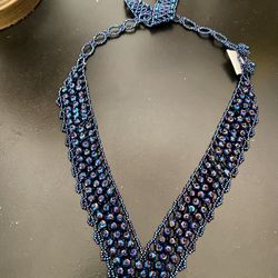 Necklace Earrings And Bracelet 3 Piecescolor Blue