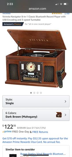 Victrola 8-in1 Bluetooth Record Player