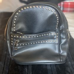 Black Studded Backpack