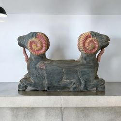 Antique Ram Side Table (no glass top)