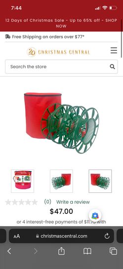 NEW - 3pk Spinning Christmas Light Reels with Bag