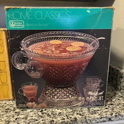 Anchor Hocking Wexford 39-piece punch bowl set service merchandise