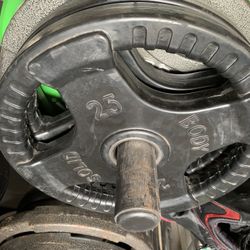 Pair Of 25 Lbs Olympic Plates 