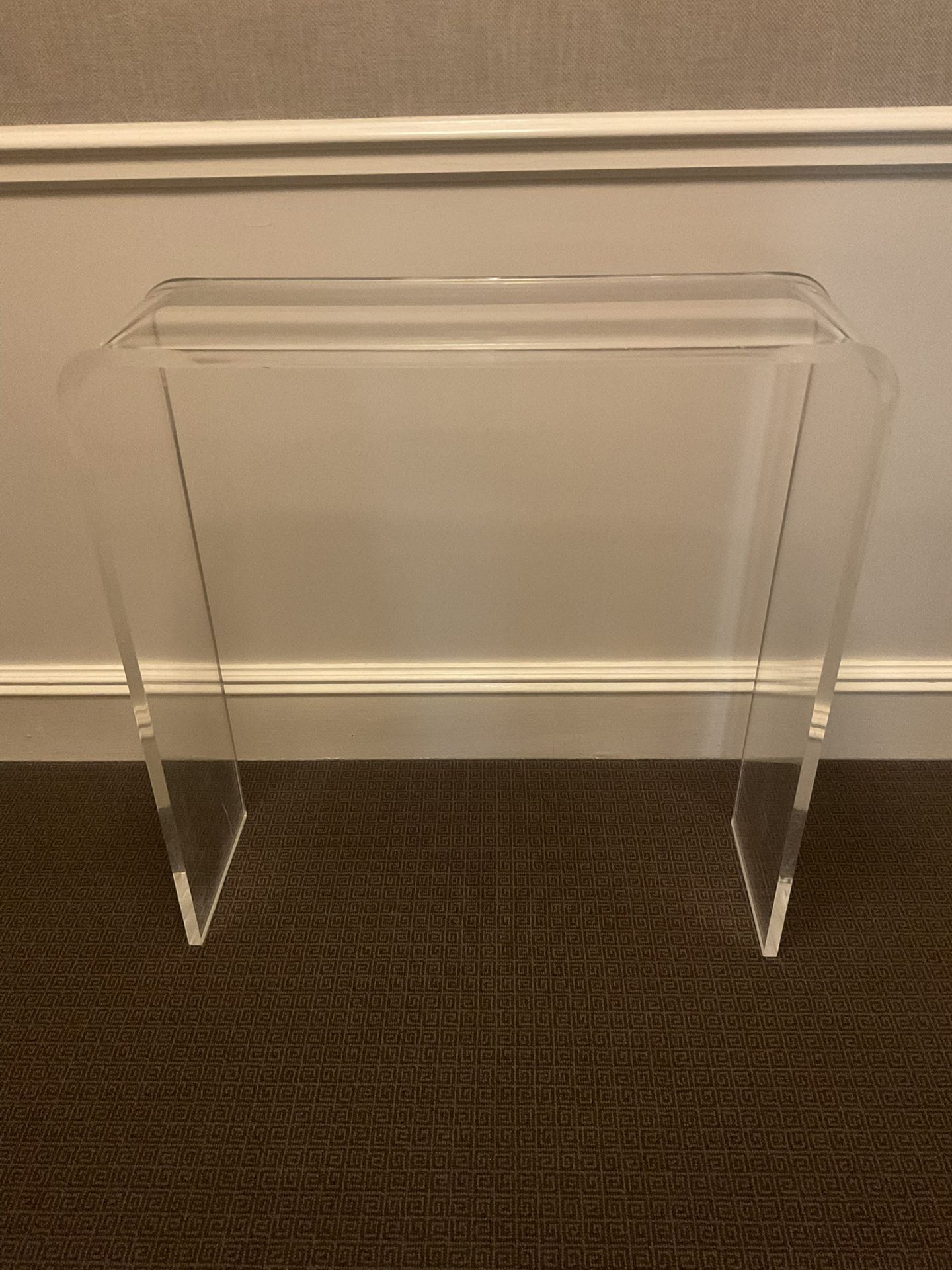 Lucite Waterfall Console Table