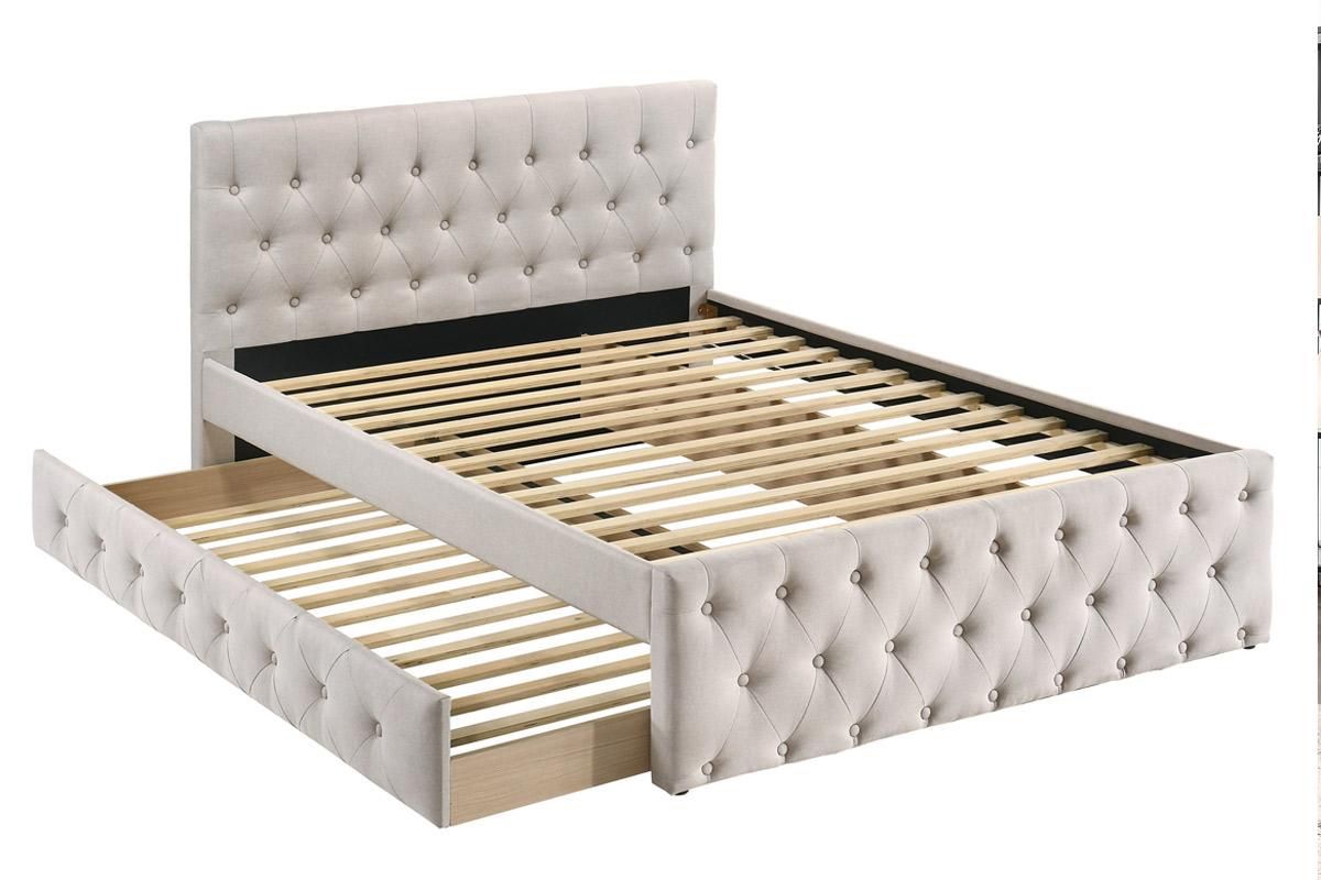 Twin Bed With Trundle +2 Memory Foam Mattress New In Box 