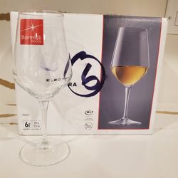 NEW NIB Bormioli Rocco Electra Extra Large Wine Glasses (Set of 6) Italy Restaurant Quality Kitchen