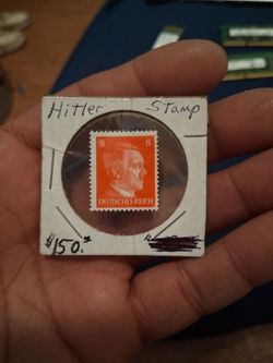 HITLER STAMP NEVER LICKED NO POST