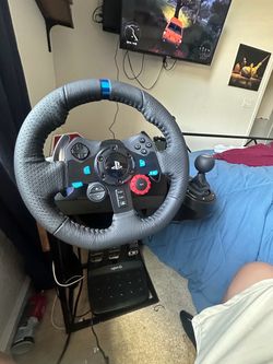 PS5 Logitech steering wheel with shifter