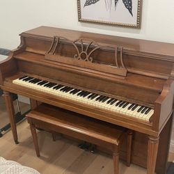 Free - Gulbransen Upright Piano With Chair