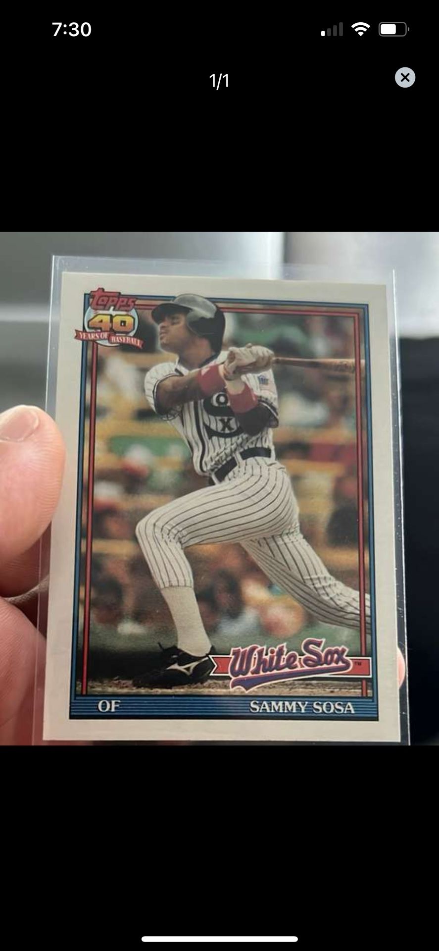 1991 #414 Sammy Sosa, Chicago White Socks