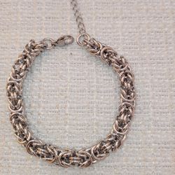 Bracelet.. Byzantine Link Chain Bracelet In Stainless Steel 