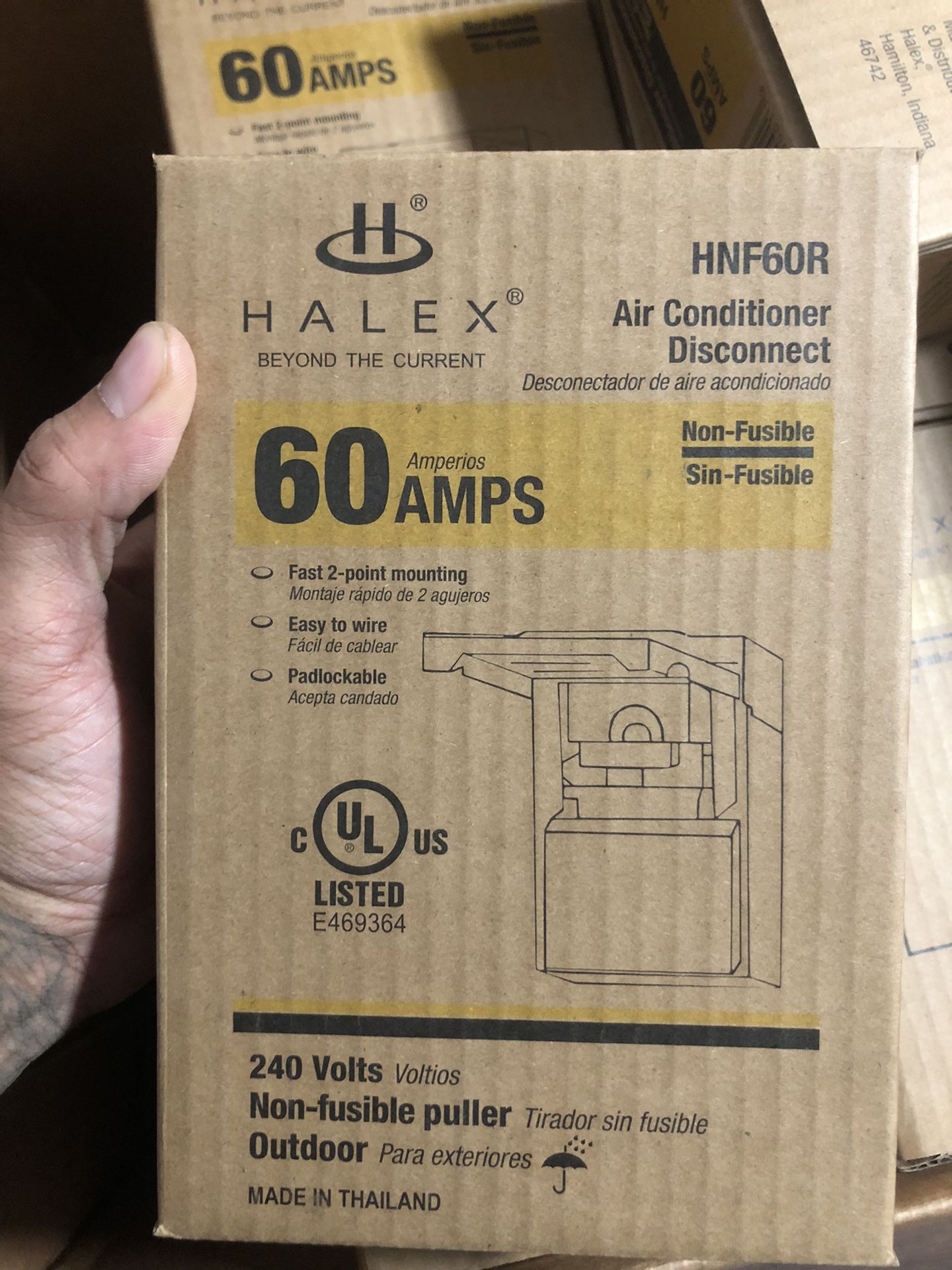 60 Amp Non Fusible Metallic Ac Disconnect