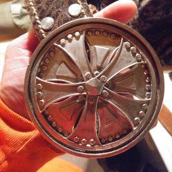 Spinner Belt Buckle And Real Leather belt 