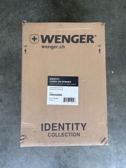 NEW Wenger Identity Carry-On Spinner Suitcase – Black, Expandable
