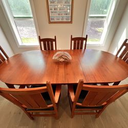 Canal Dover Cherry Wood Stain Amish Made High End Wood Table 