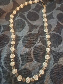 Sterling Silver Aya Jordan Crystal Ball Textured Bead Hook Clasp Neclace