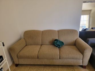 Beige 3 Seat Sofa