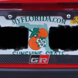 Real Carbon Fiber Custom GR license plate Frame
