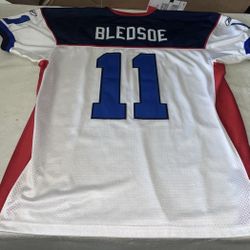 Authentic Drew Bledsoe Reebok Buffo Bills Jersey Men 54 Clean El Salvador Made