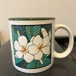Vintage Hilo Hattie, Hawaiian Plumeria Coffee Cup/Mug 1993