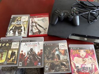 PlayStation 3 Slim (CECH-2501A) with games