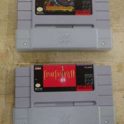  LOT 2 SUPER NINTENDO GAMES FINAL FANTASY II SUPER GHOULS & GHOSTS VERY GOOD CONDITION.  