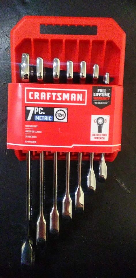 Craftsman 7pc. Ratcheting End Metric Wrench Set