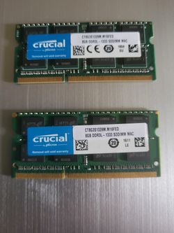 16Gb Crucial 1333 DDR3 SODIMM RAM