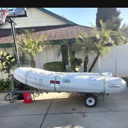 Caribe Dingy Boat With Trailer Title In Hand Water Ready 