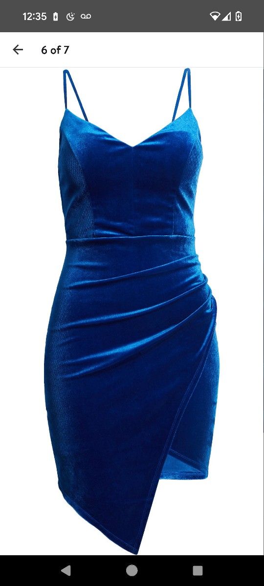 Royal Blue velvet Dress perfect for NYE!