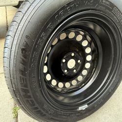 Michelin 215/55R16 Tire on Steel Wheel 