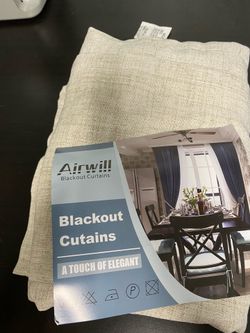 Linen drapes 84 inches - tan/rod pocket - new